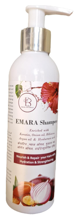 EMARA # Shampoo # Keratin # Onion Oil # Hibiscus # Argan Oil # Hyaluronic Acid